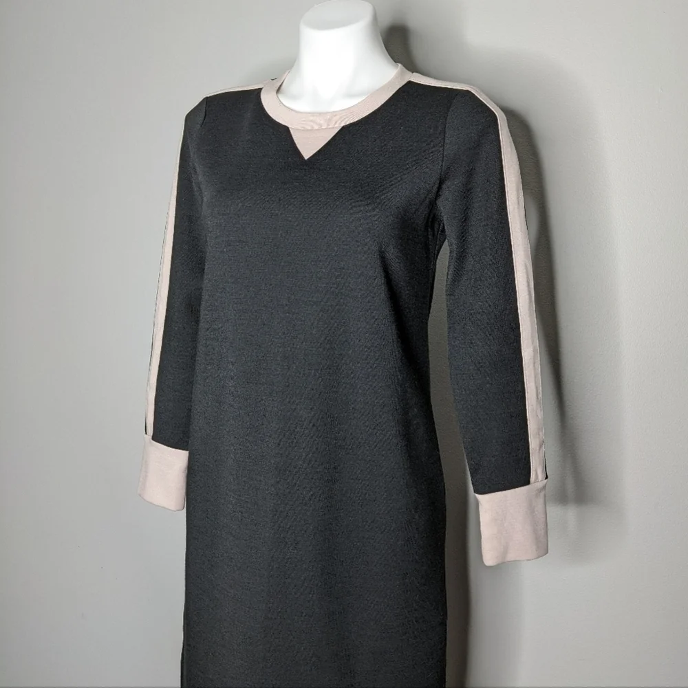 ✨3/$15 J. Crew grey pink wool blend sheath dress 4